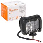 Фара светодиодная (балка) двухрядная, 6 LED 4D линза, 18W, (98х78х65) 12/24V (ALED042) AIRLINE - изображение