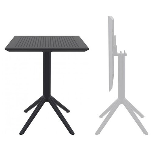 Складной пластиковый стол Siesta Contract Sky Folding Table 60, черный