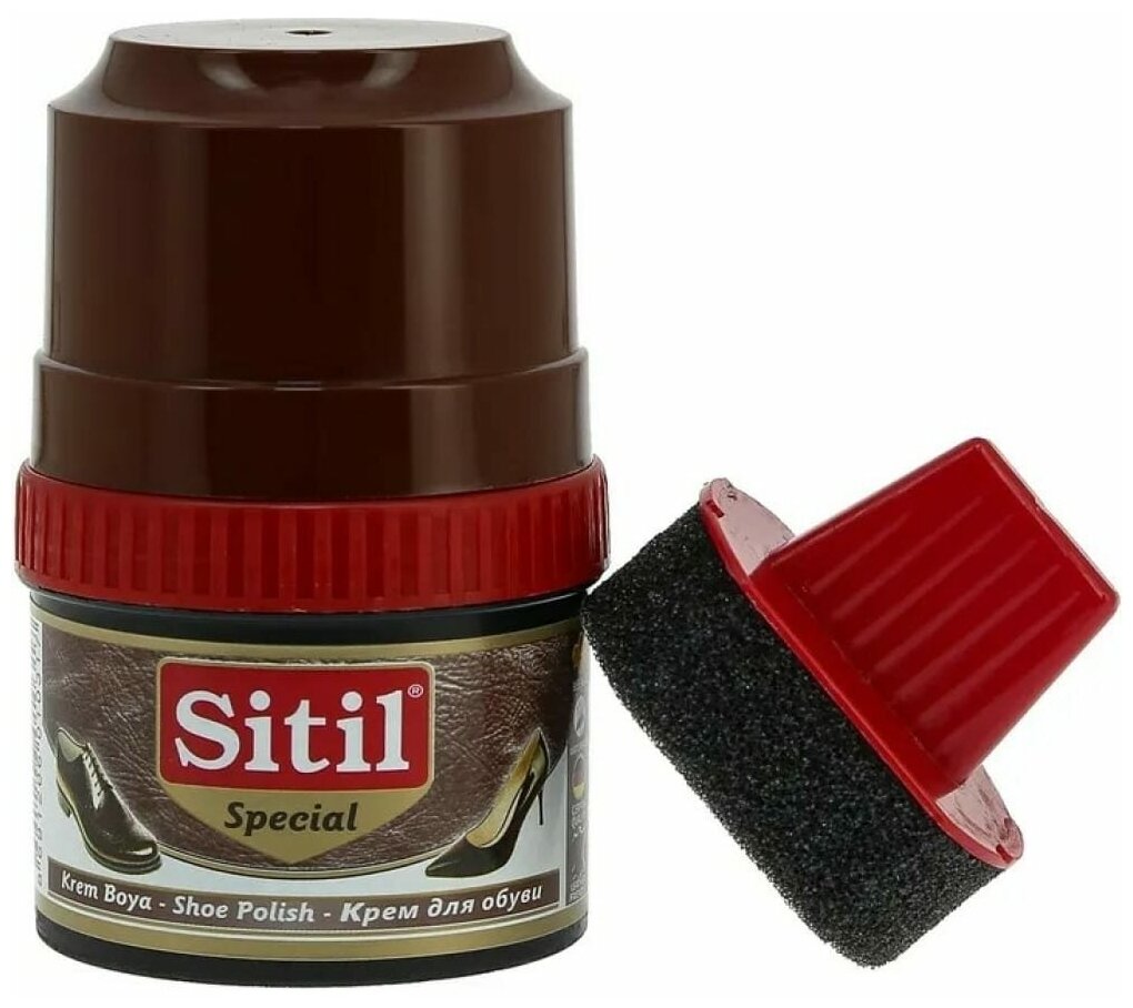 Sitil Shoe Polish Крем-блеск для обуви /темно-коричневый/ 60 мл 101.02 SKB