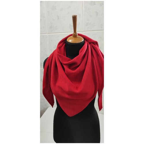 Бактус косынка шейный платок шерстяной шарф красного цвета