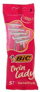 Фото Станок для бритья BIC Twin Lady, 5 шт