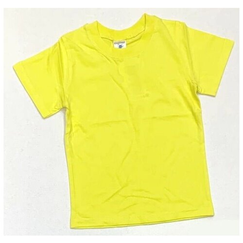 футболка однотонная Футболка Веселый Супер Слоненок, размер 110, желтый