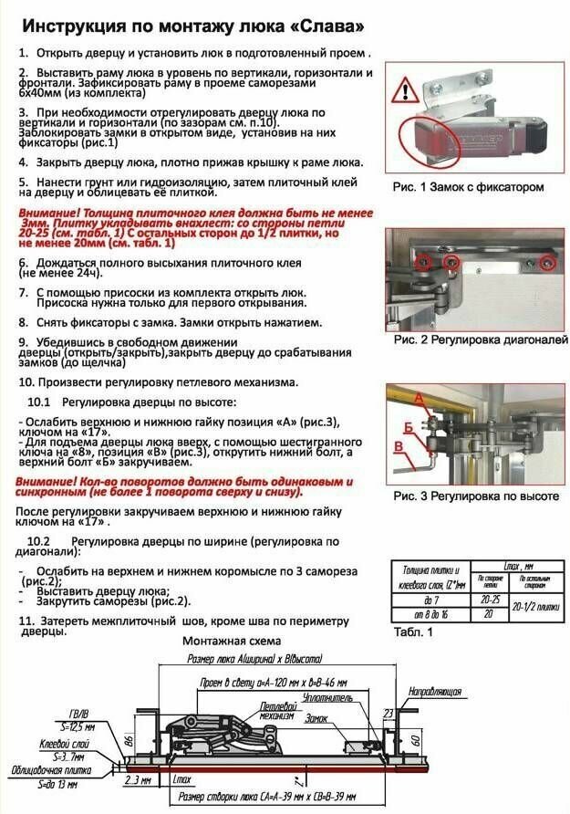 Хаммер Люк под плитку Слава 40х30 32400300 - фотография № 18