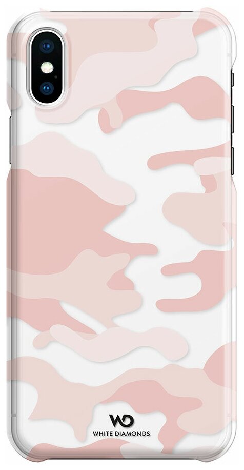 Чехол Camouflage Case Rose Gold для iPhone X, розовое золото, White Diamonds 805022