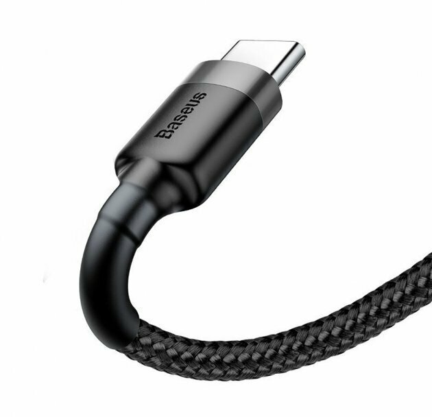 Кабель Baseus CATKLF-BG1 Cafule Cable USB to Type-C 3A 1m Gray+Black