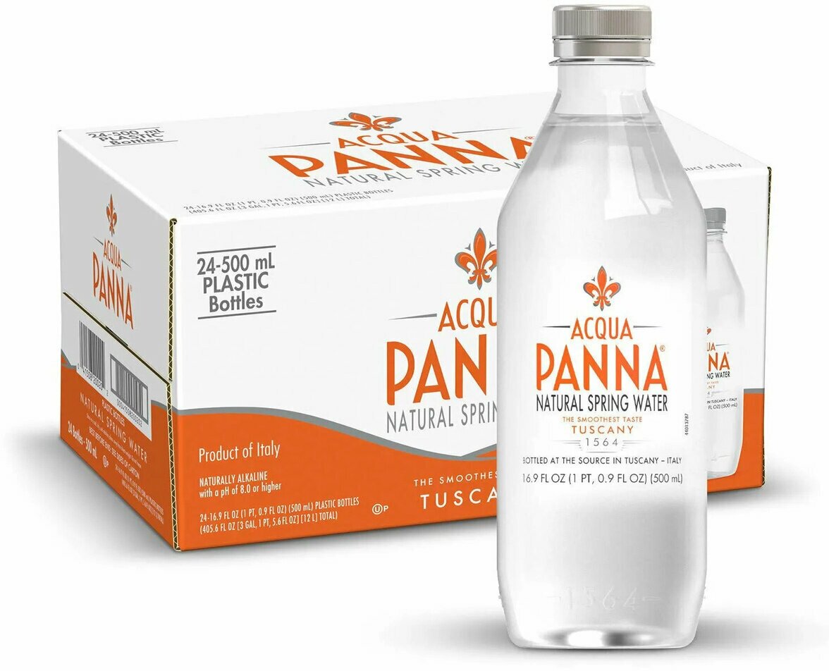 Вода минеральная Acqua Panna (Аква Панна) 0,5 л х 24 бутылки, б/г пэт