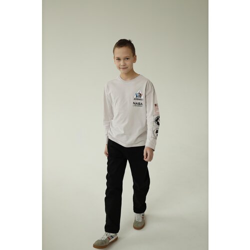 Джинсы бойфренды Jack Lions, карманы, размер 122/6-7 лет, черный