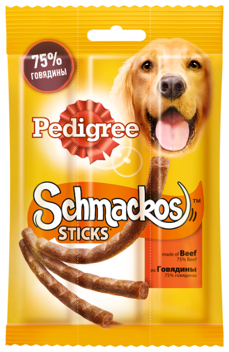 Лакомство для собак Pedigree Schmackos мясные палочки из говядины