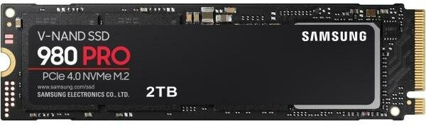 Твердотельный накопитель SSD M.2 2 Tb Samsung 980 PRO Series Read 7000Mb/s Write 5000Mb/s 3D NAND TLC MZ-V8P2T0BW