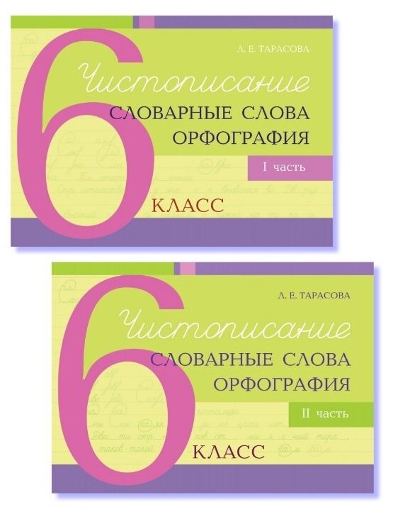 Чистописание и словарные слова. 6 класс Орфография. Комплект из 2-х книг