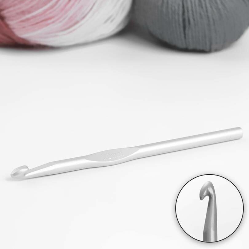Крючок для вязания с тефлоновым покрытием Арт Узор, 7 мм/15 см, сталь, 1 шт.