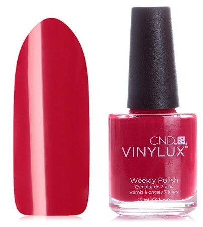 CND vinylux лак для ногтей, 143 Rouge red, 15мл