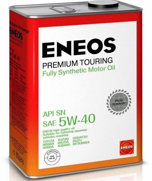 Масло моторное ENEOS Premium TOURING SN 5W-40 (4л) (8809478942162) EN-5W40-PT-4L