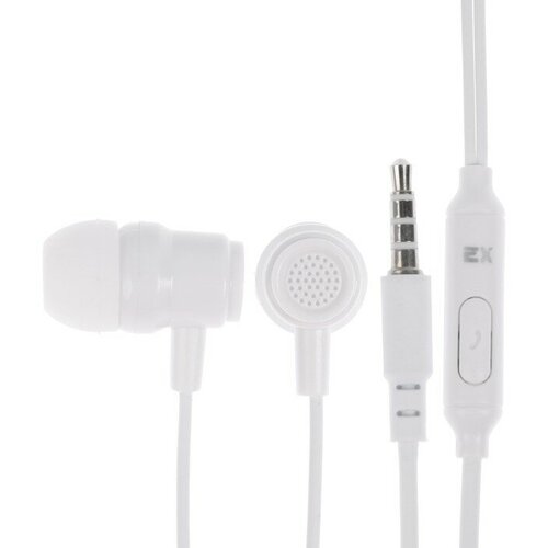 Наушники Exployd EX-HP-1471 вакуумные микрофон проводные 108 дБ 12 м 35 мм белые 380₽