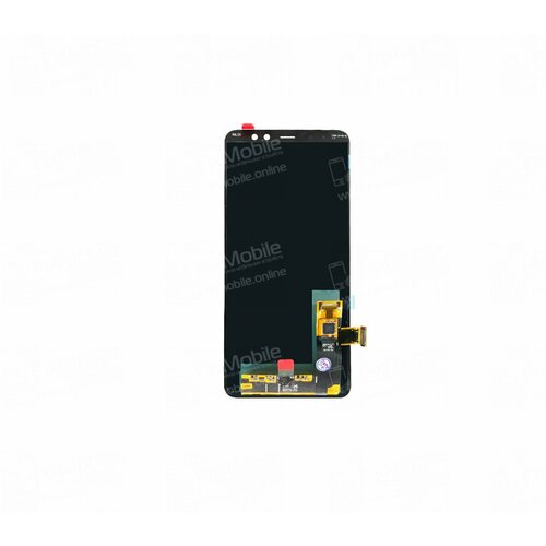 Дисплей с тачскрином для Samsung Galaxy A8 Plus (2018) A730F (черный) (AA) OLED шлейф соеденительный для samsung a730f galaxy a8 plus 2018 на кнопку home в сборе черный