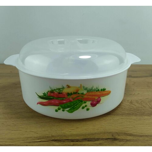 Кастрюля для СВЧ пластик 21 л с рисунком 657₽