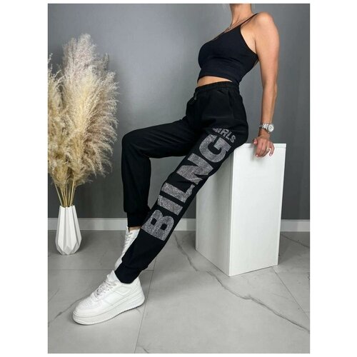 Женские брюки, модель L40, размер 48-50, цвет черный