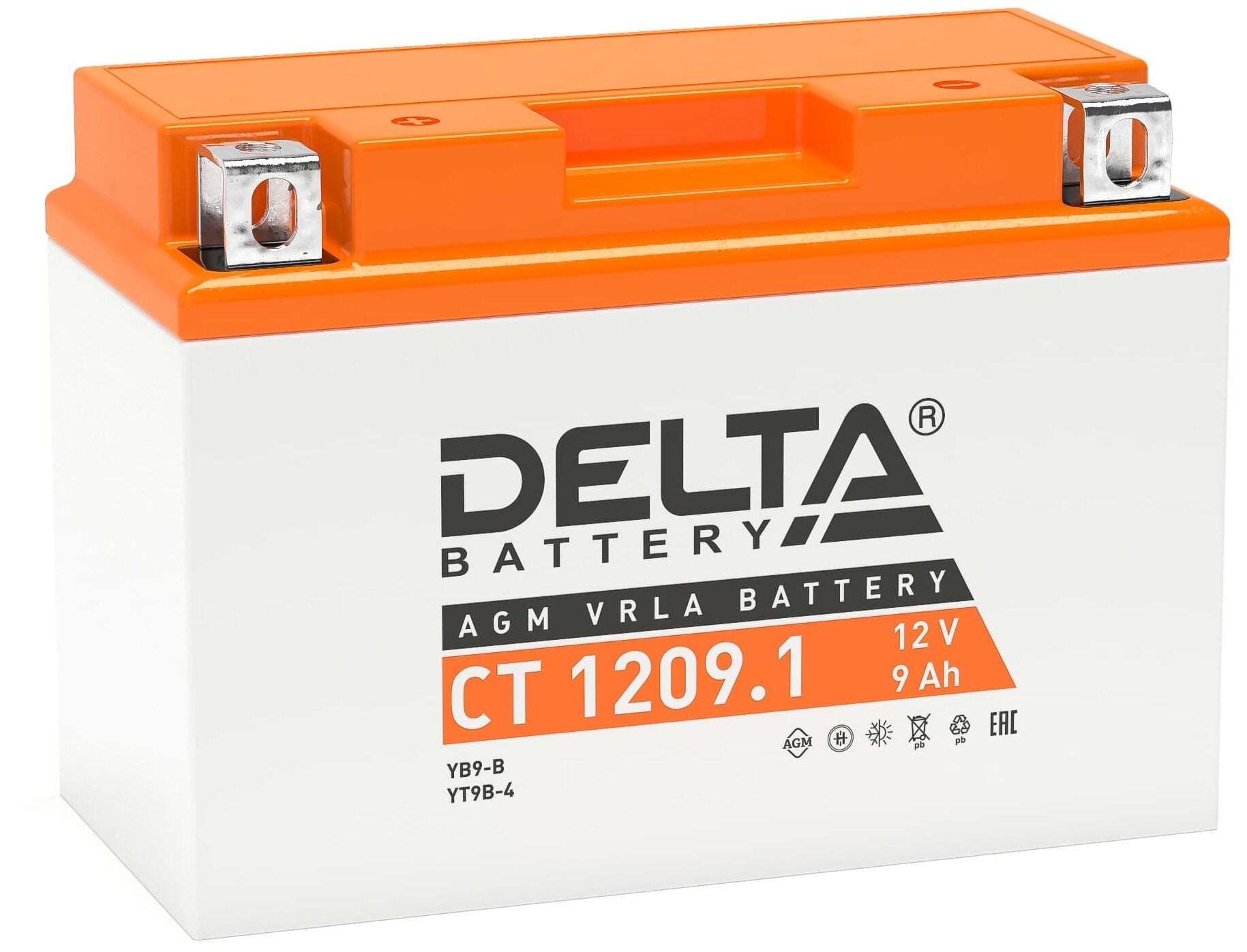 Аккумулятор Delta Battery Мото Agm 9 А/Ч Прямая L+ 151x71x107 En115 А DELTA battery арт. CT 1209.1