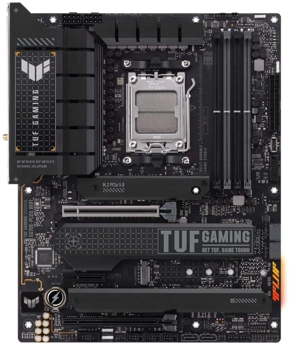 Материнская плата Soc-AM5 Asus TUF GAMING X670E-PLUS WIFI (1хDDR5, ATX)