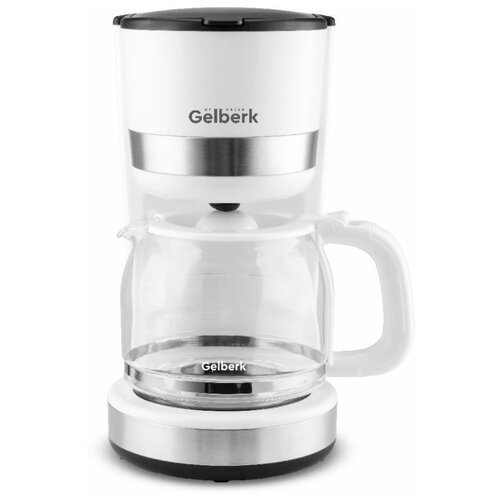 Кофеварка GELBERK GL-CD209 капельная, 1000 Вт, белый кофеварка gelberk gl cd209