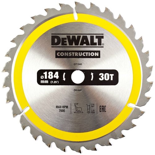 Диск пильный DeWalt DT1940