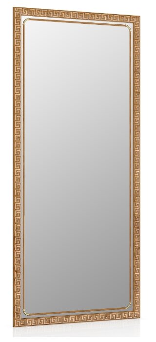 Зеркало 119С тёмный орех, греческий орнамент, ШхВ 45х100 см., зеркала для офиса, прихожих и ванных комнат, горизонтальное или вертикальное крепление - фотография № 1