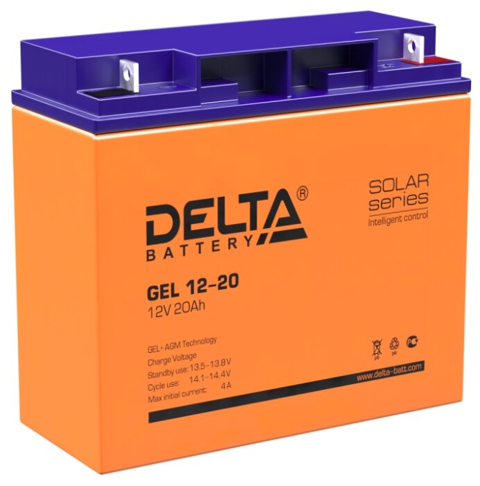 Аккумуляторная батарея DELTA Battery GEL 12-20 20 А·ч