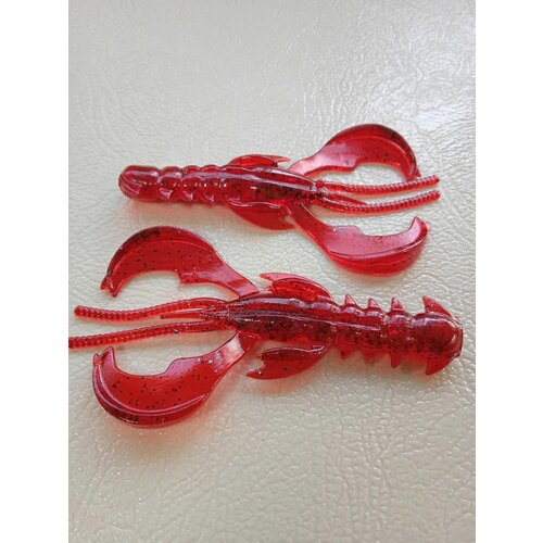 Силиконовая приманка Рак (Yabby) 80 мм, Красный (Grape) 5 шт. уп.