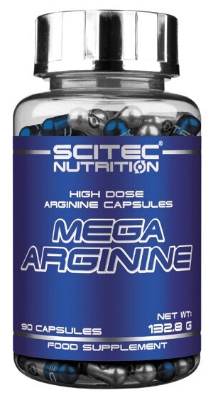 Аминокислота Scitec Nutrition Mega Arginine, нейтральный, 90 шт.