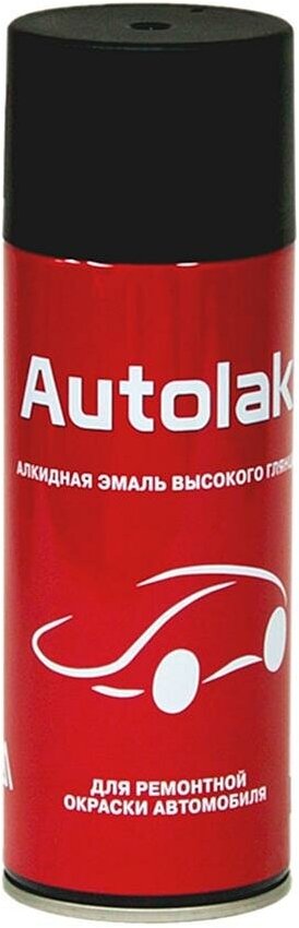 фото Автоэмаль алкидная матовая Autolak черная аэрозоль 520 мл.