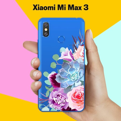 Силиконовый чехол на Xiaomi Mi Max 3 Цветы 10 / для Сяоми Ми Макс 3 силиконовый чехол на xiaomi mi max 3 сяоми ми макс 3 акварельные бабочки прозрачный
