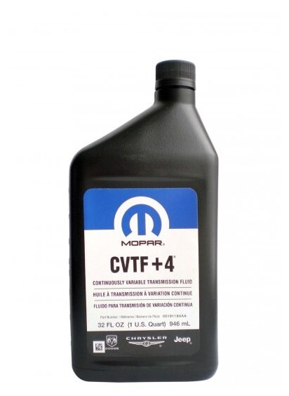 Жидкость трансмиссионная синтетическая Mopar CVTF+4 (946 ml)