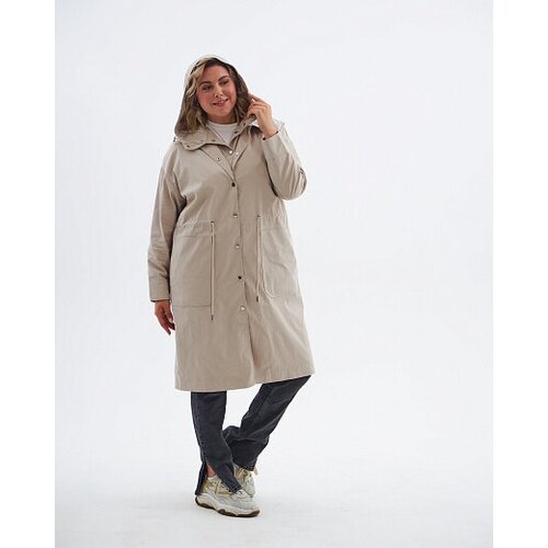 Плащ SCANNDI FINLAND, демисезон/лето, ветрозащитный, размер 46, бежевый
