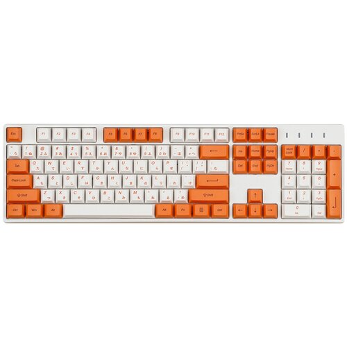Набор клавиш для механической клавиатуры Japanese Cherry Orange and White Italic, английская раскладка, комплект кейкапов