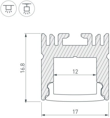 Профиль ARH-LINE-1716-2000 ANOD (Arlight, Алюминий) - фотография № 7