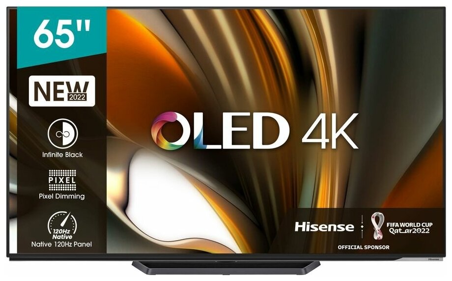 65" Телевизор Hisense 65A85H, OLED, 4K Ultra HD, черный, смарт ТВ, VIDAA