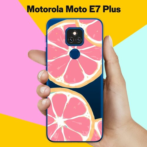 Силиконовый чехол на Motorola Moto E7 Plus Грейпфрут / для Моторола Мото Е7 Плюс силиконовый чехол на motorola moto e7 plus горное озеро для моторола мото е7 плюс