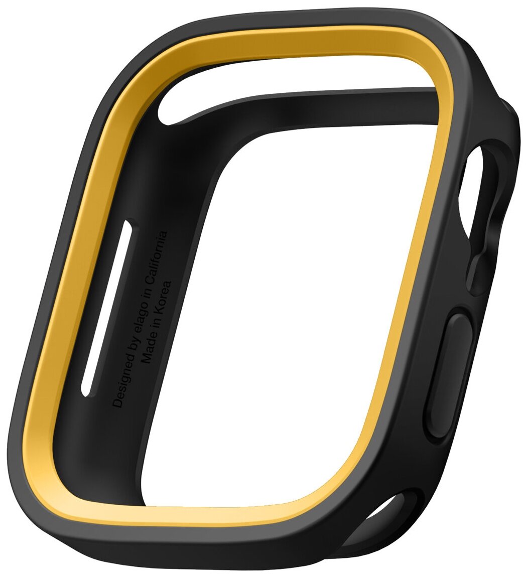 Elago для Apple Watch 44/45 mm чехол DUO case Black/Yellow
