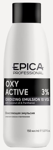 Изображение товара EPICA PROFESSIONAL Oxy Active Кремообразная окисляющая эмульсия 3% (10 vol), с маслом кокоса и пантенолом, 150 мл
