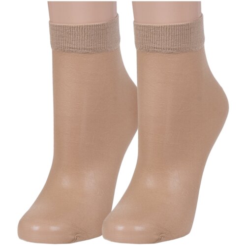 Комплект из 2 пар женских носков Gabriella светло-бежевые, размер UN