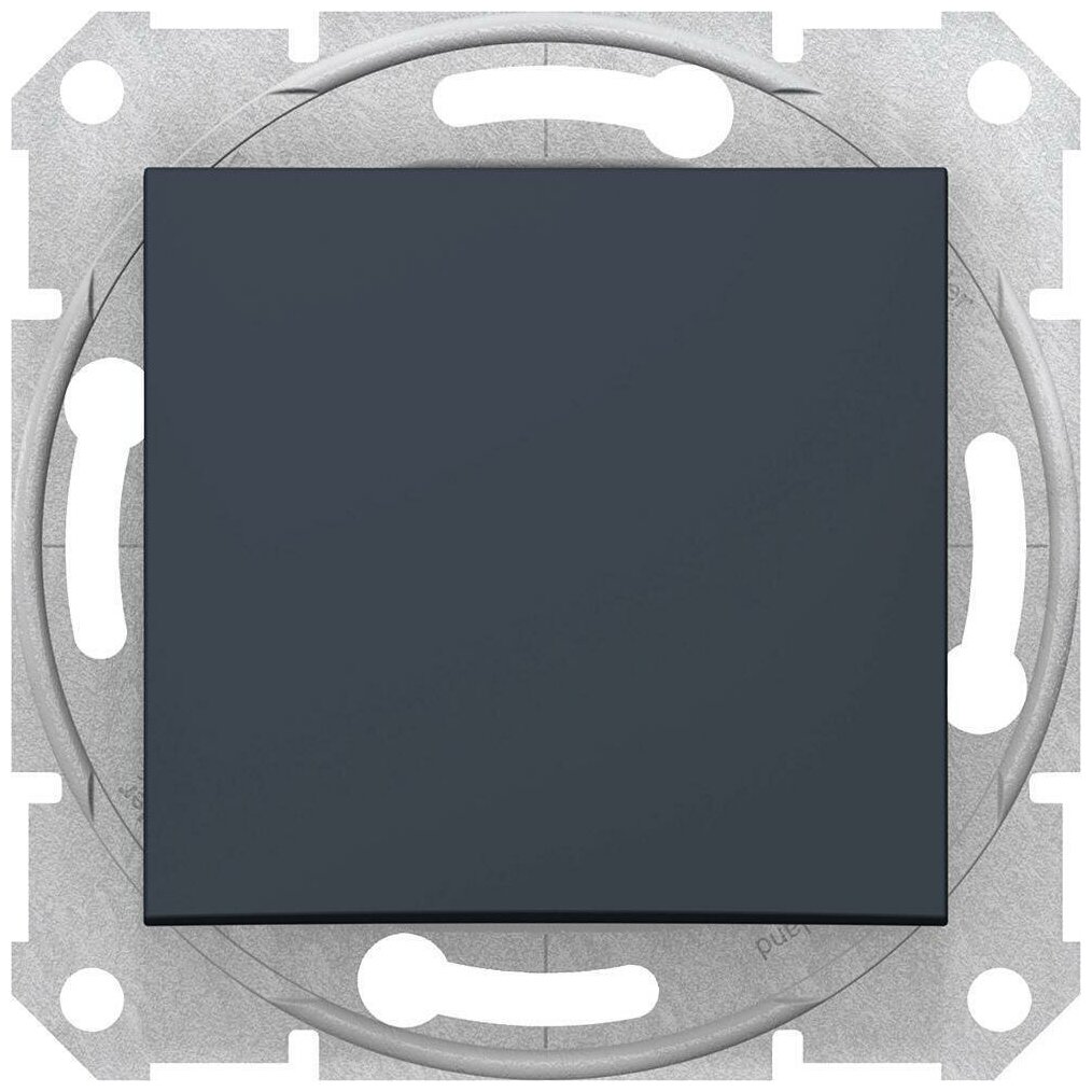 фото Механизм кнопочного выключателя Schneider Electric Sedna одноклавишный графит