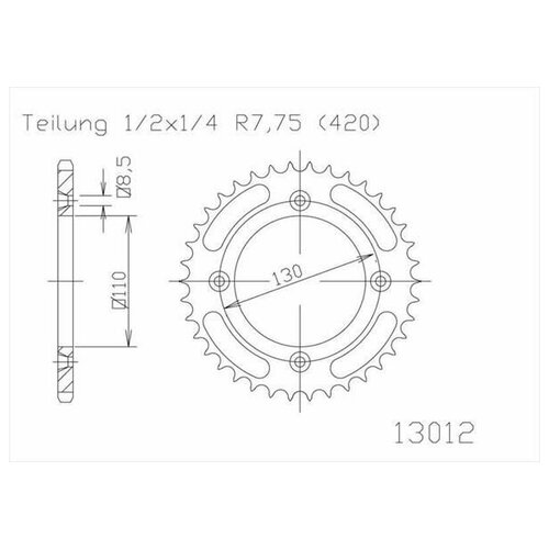 Звезда ведомая ESJOT 51-13012 49 зубов, кросс JTA215.49