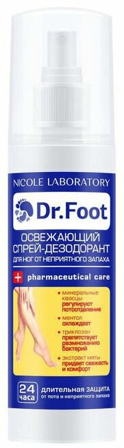 Nicole Laboratory Dr.Foot Спрей-дезодорант освежающий от неприятного запаха для ног 150 мл 1 шт