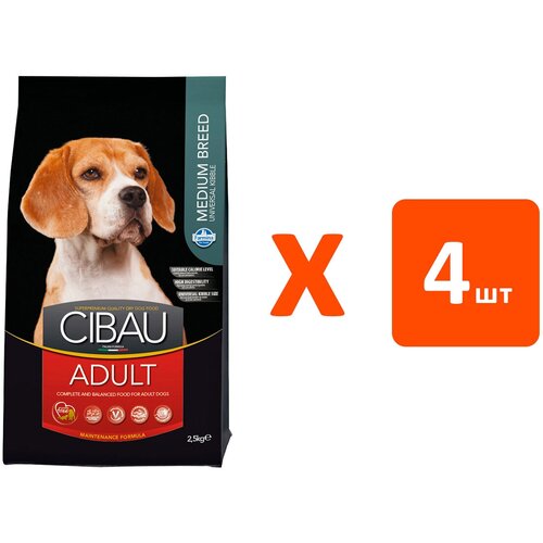 CIBAU ADULT MEDIUM для взрослых собак средних пород с курицей (2,5 кг х 4 шт)