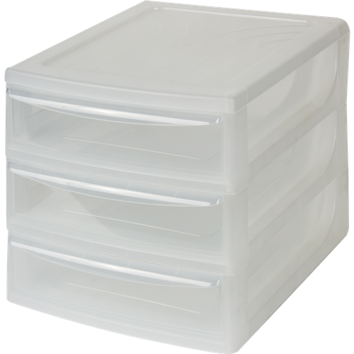 Органайзер настольный А4 3 ящика 26x36.8x26.5 см пластик органайзер для хранения в выдвижных ящиках multidom фэлт