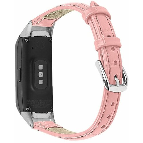 Кожаный ремешок Crocodile Design для Samsung Galaxy Fit E SM-R375 (розовый)