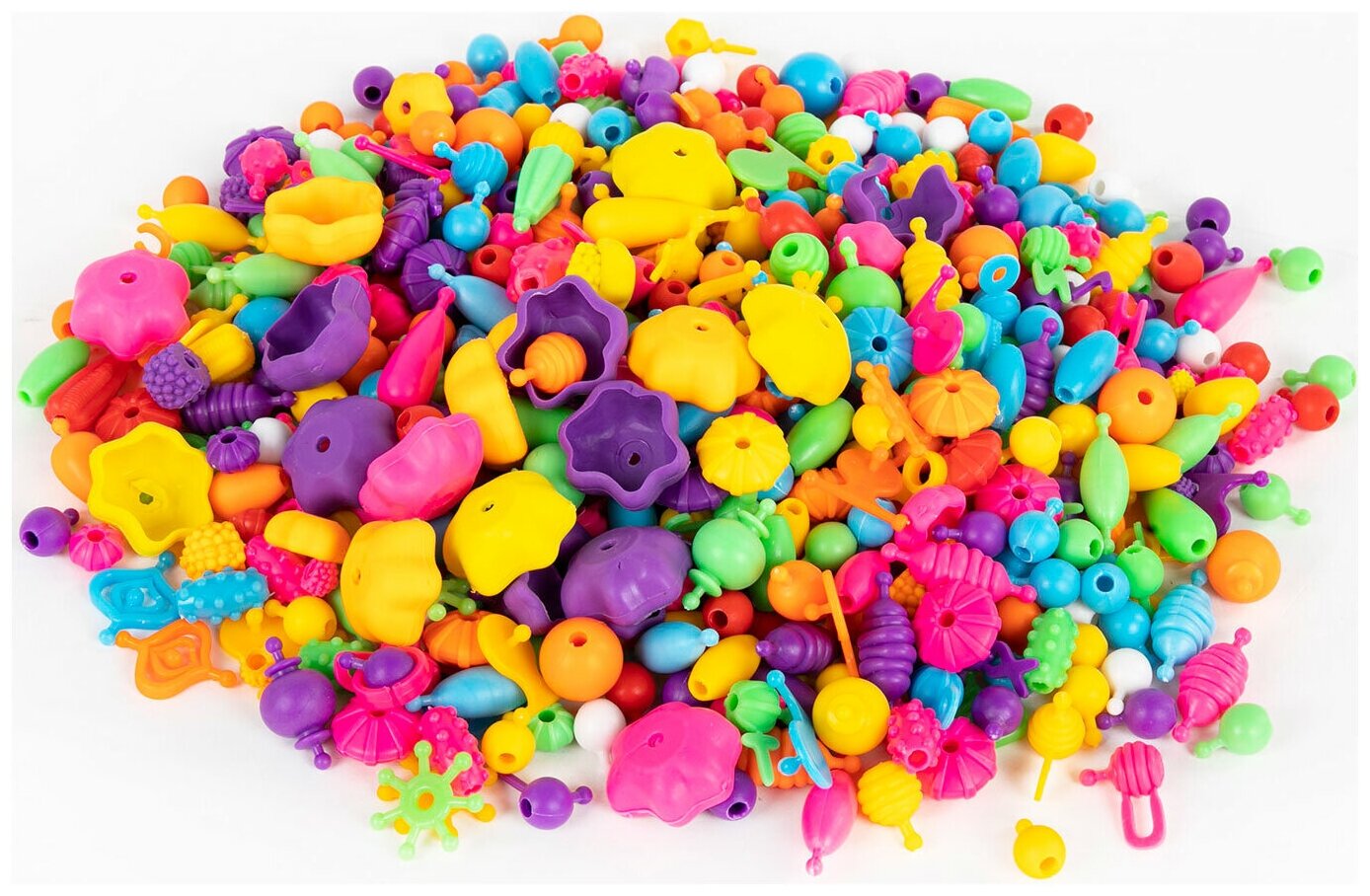 Конструктор Brauberg POP-BEADS для творчества и игр, 550 бусин, браслеты, кольца, KIDS, 664698