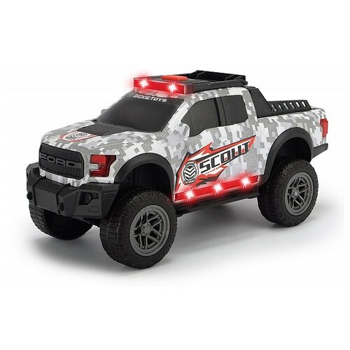 Внедорожник Dickie Toys Ford F150 Raptor Scout (3756000), 33 см, серый/черный мусоровоз recycling truck 15 см 3302018 dickie