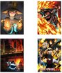 Плакат 4 шт набор А4 аниме Пламенная бригада пожарных