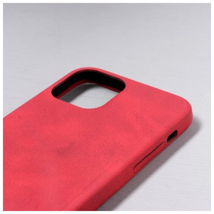 Чехол для телефона Luazon Home для iPhone 12, 12 Pro, отсек под карты, кожзам, красный